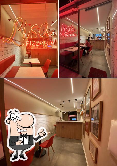 O interior do Lisa Pizzaria Napolitana