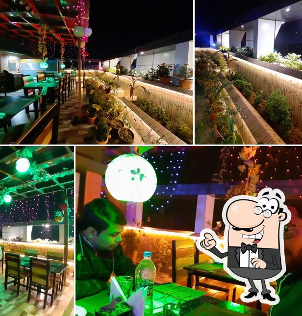 The interior of Roof Top Restaurant