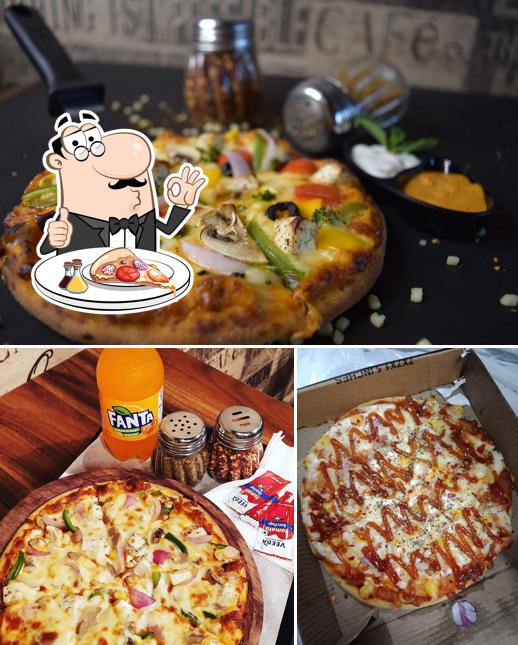 At BURGER CAVE (Pure Veg) -Best Burger Restaurant in Dera Bassi Best Pizza Restaurant, you can enjoy pizza