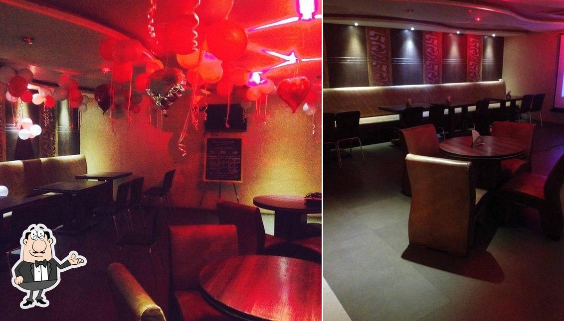 Take a seat at one of the tables at Destination