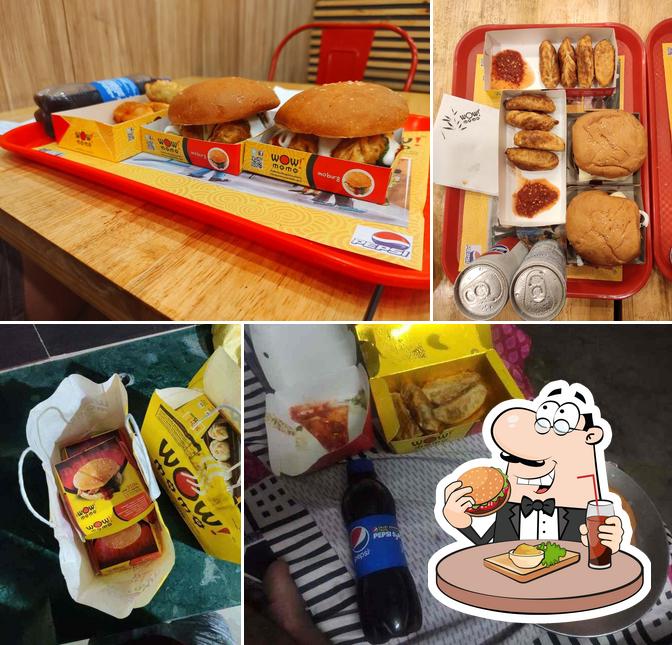 Get a burger at Wow! Momo