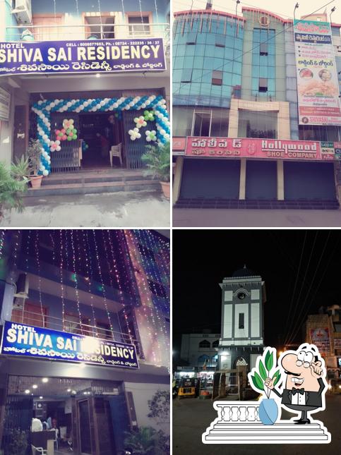 The exterior of Hotel Shiva Sai Residency