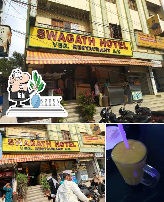 The restaurant's exterior and beverage
