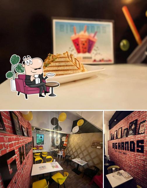 The interior of Big Hands cafe