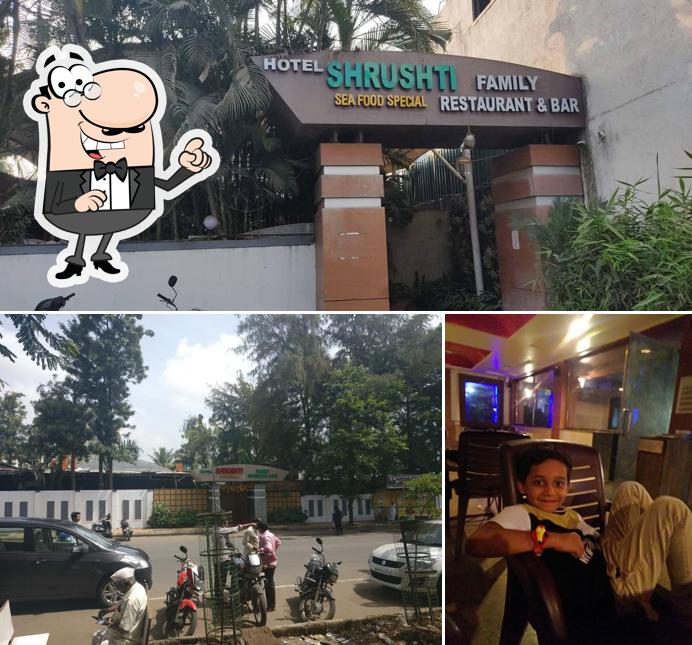 The exterior of Hotel Srushti