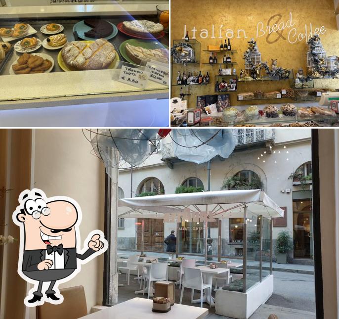 La interni e cibo del ristorante