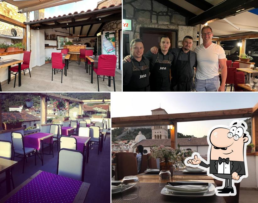 Gli interni di Konoba "Luviji Rooftop"