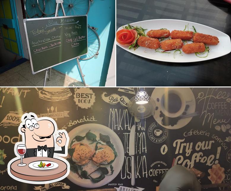 Blue Heaven Lounge is distinguished by food and blackboard