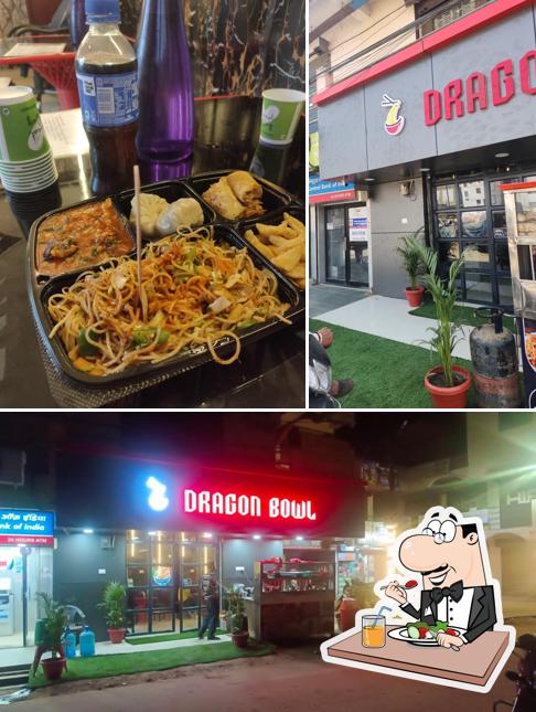 Take a look at the photo showing food and exterior at Dragon bowl