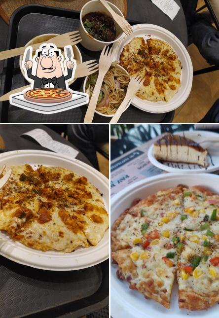 Try out pizza at The coffee concept