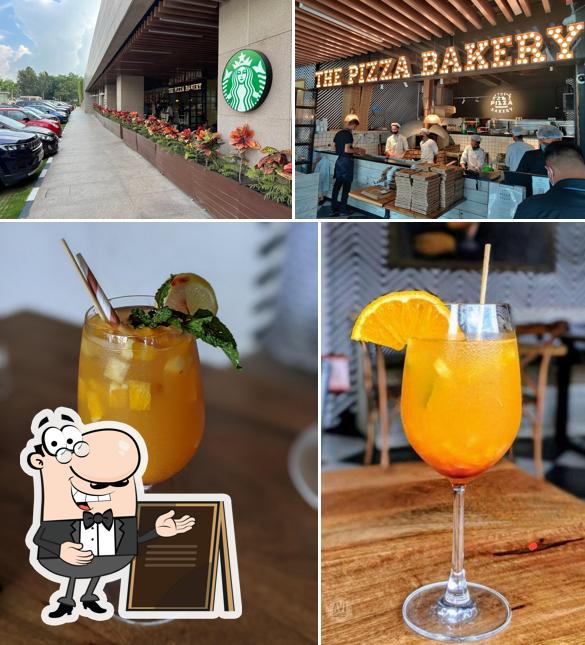 The photo of exterior and drink at The Pizza Bakery
