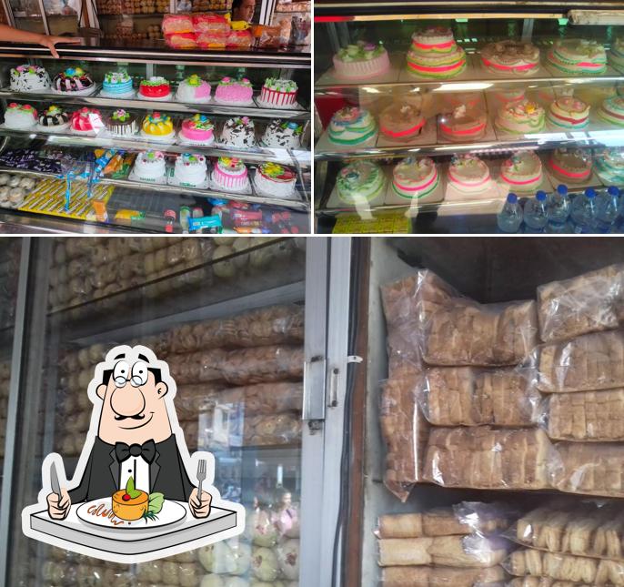Check out the picture showing food and exterior at Bakery Point