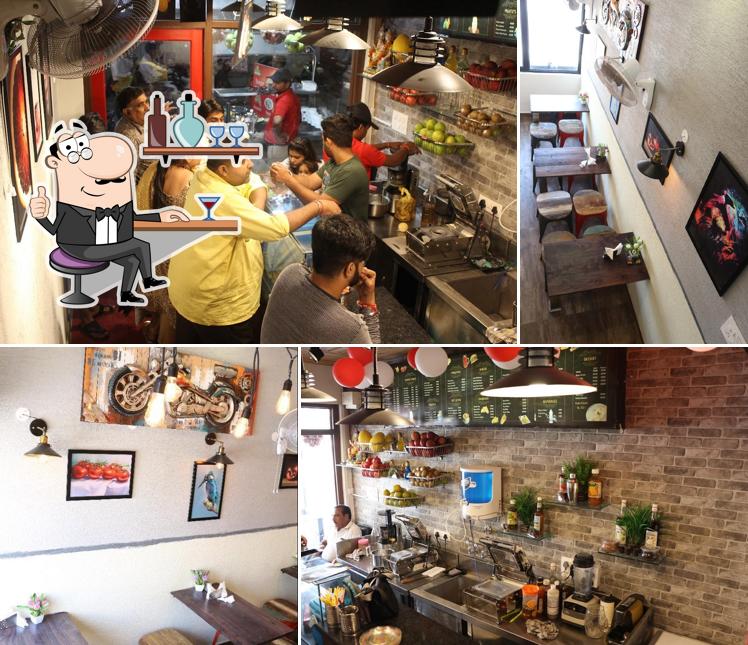 The interior of Subhash Juice Bar