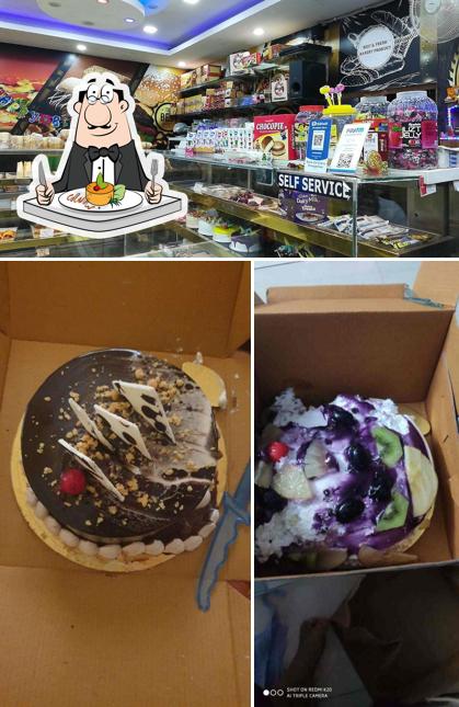 This is the image displaying food and interior at Golden Bake & Cakes