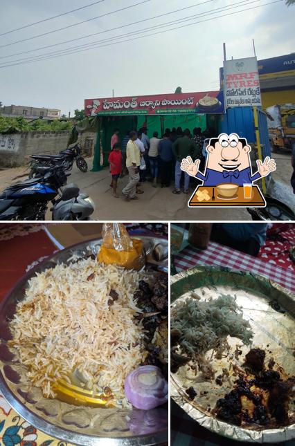 Take a look at the picture showing food and exterior at Hemanth Biryani Point