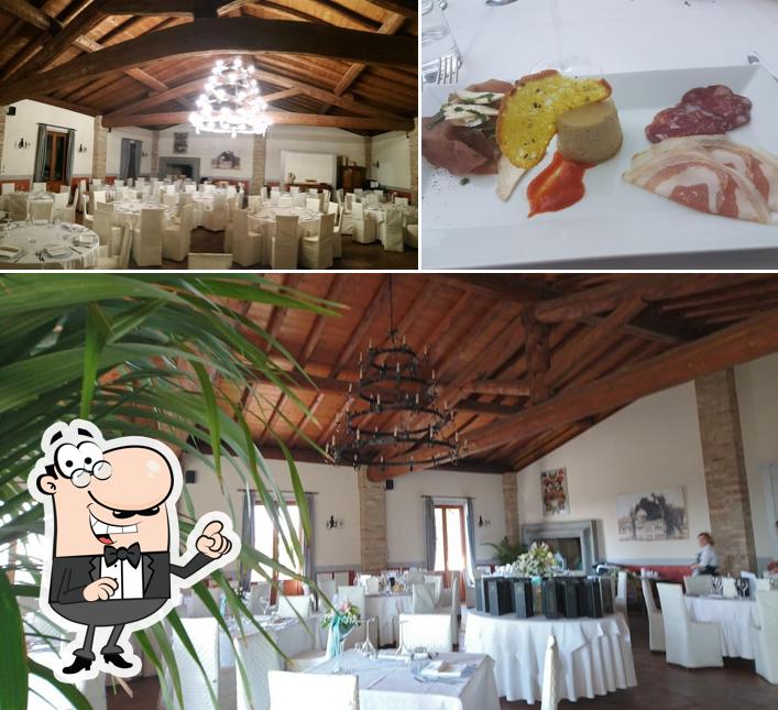 La interni e cibo del ristorante