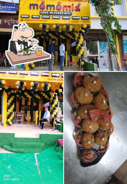 Take a look at the image displaying food and interior at Mama's Momos