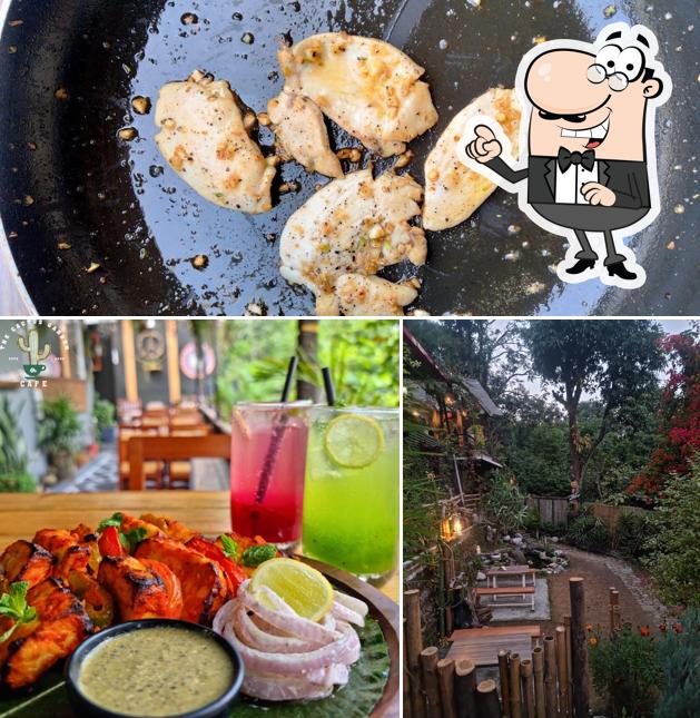 The photo of The Cactus Garden Cafe’s interior and food