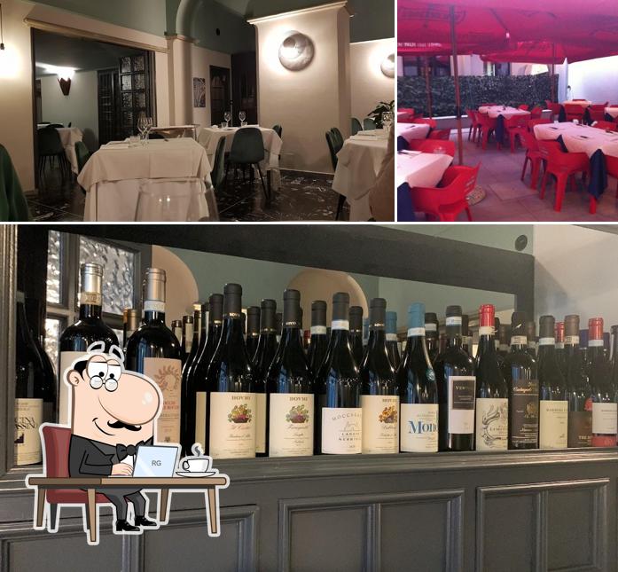 La interni e cibo del ristorante