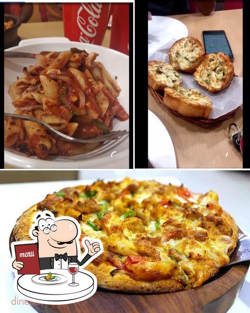 Food at Eagles Pizza & Hunger Monks