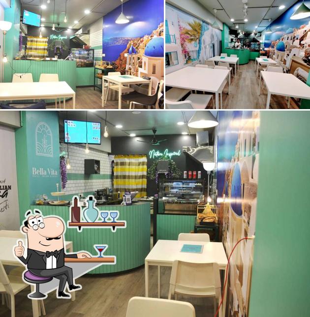 The interior of Bella Vita Pizza - Nature Inspired