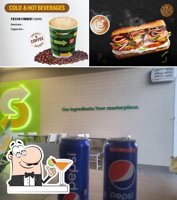 This is the picture showing drink and food at Subway Karnal Haveli Haryana