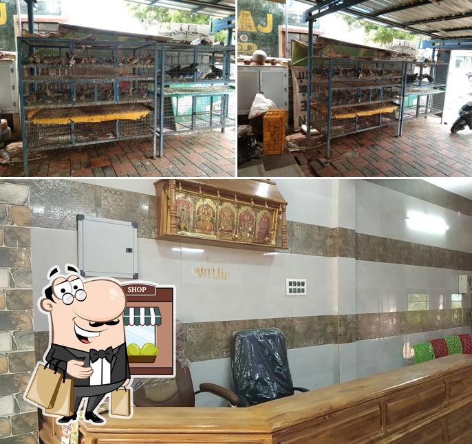 The picture of Suguna chicken stall’s exterior and interior