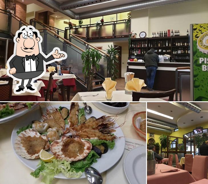Dai un’occhiata alla foto che presenta la interni e cibo di La Scala