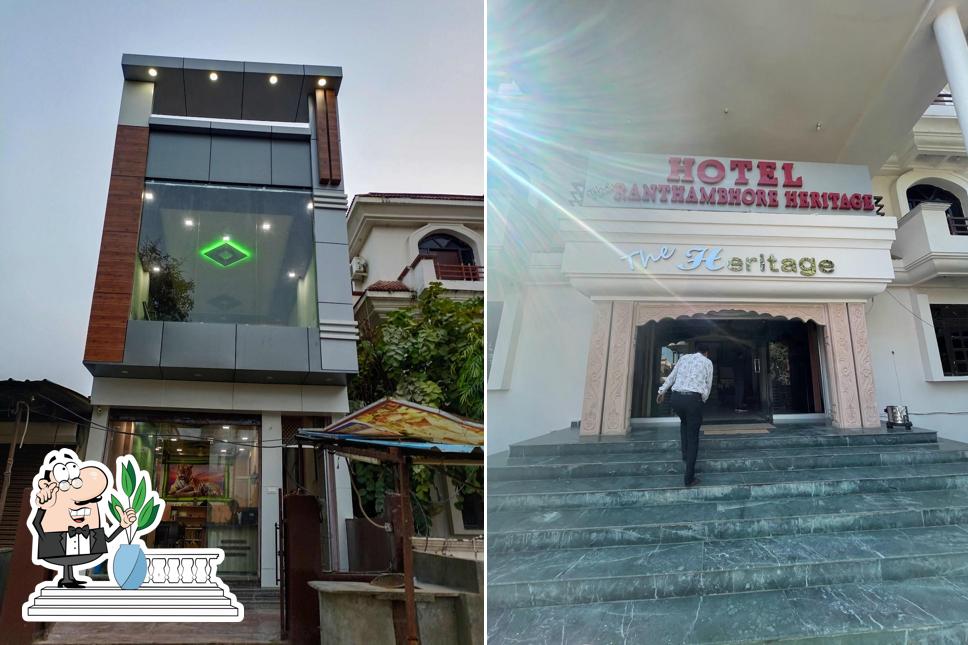 The exterior of Aryas restaurant & Guest House