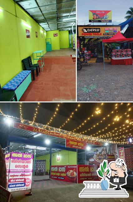 The restaurant's exterior and interior