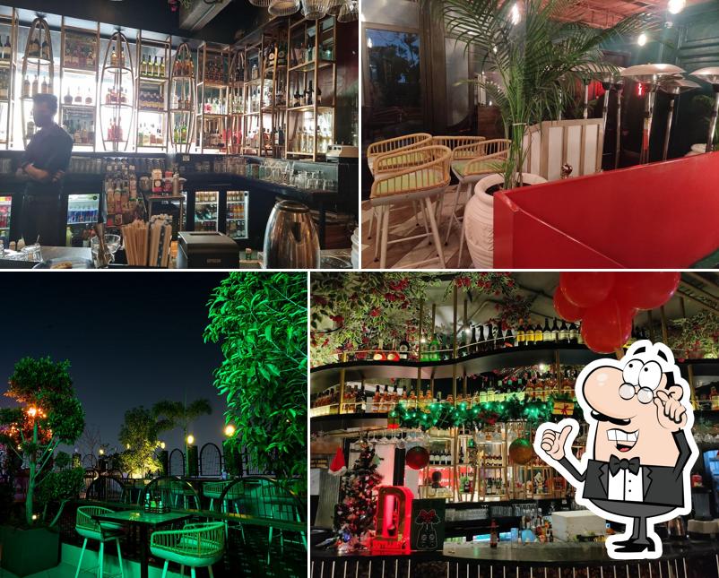 Take a seat at one of the tables at Distillery Lucknow