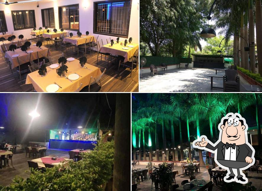 Take a seat at one of the tables at Green Lounge