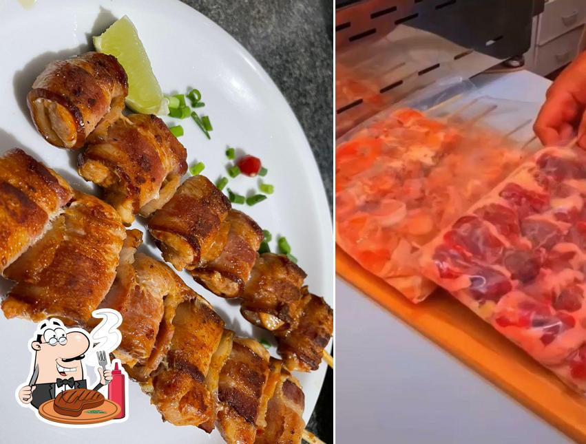 Há uma seleção de refeições para os amantes da carne