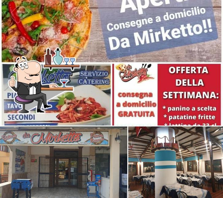 Gli interni di Mirketto risto pizzeria braceria