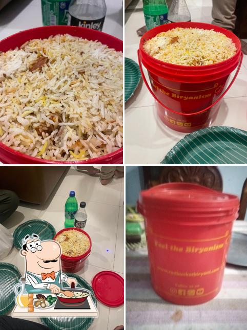 Fried rice at Red Bucket Biryani Amalapuram