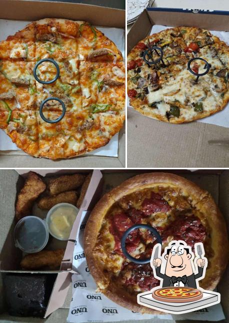 Pick pizza at UNO Pizzeria & Grill
