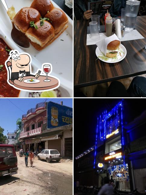 Among various things one can find food and exterior at Satyam Bakery store
