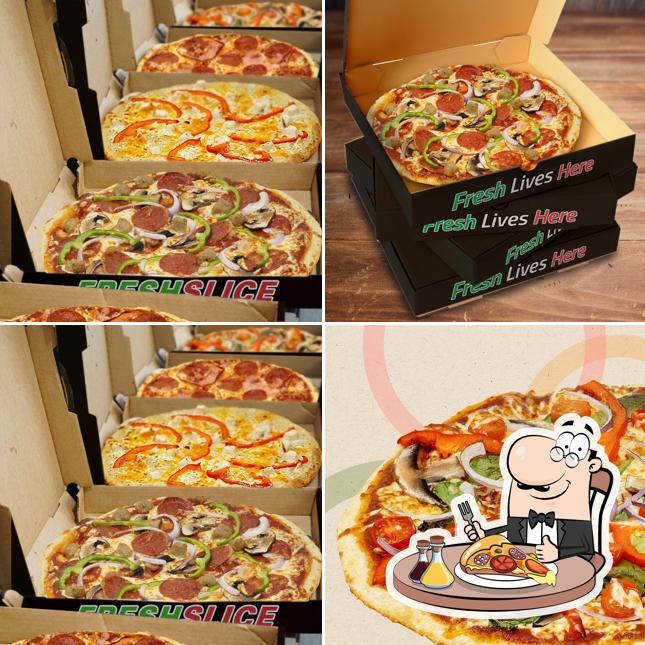 A Freshslice Pizza, vous pouvez essayer des pizzas