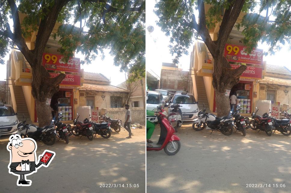 The exterior of 99 Pizzas & Momos corner