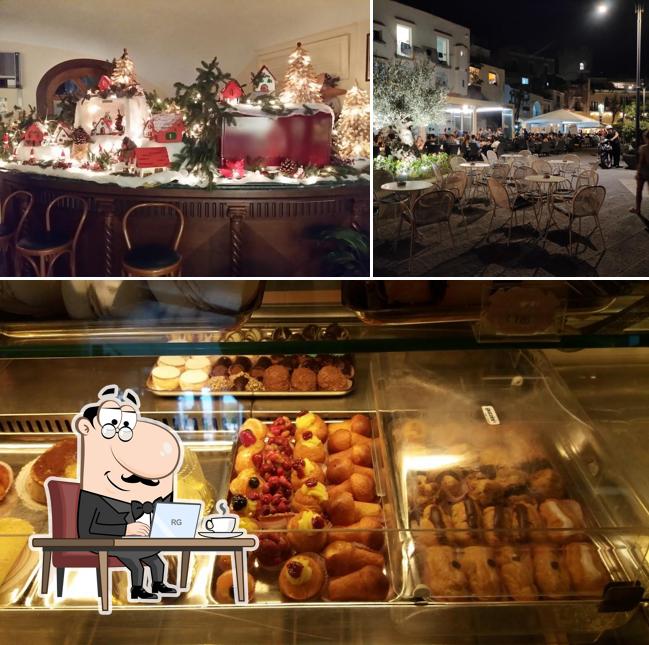 Questa è la immagine che raffigura la interni e cibo di Bar Pasticceria Fratelli Calise