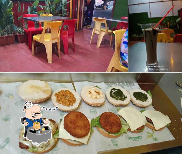 Check out the image depicting food and interior at Henster Burger & Cafe