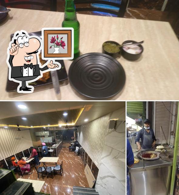 The interior of M.K.1 veg & non veg Dhaba