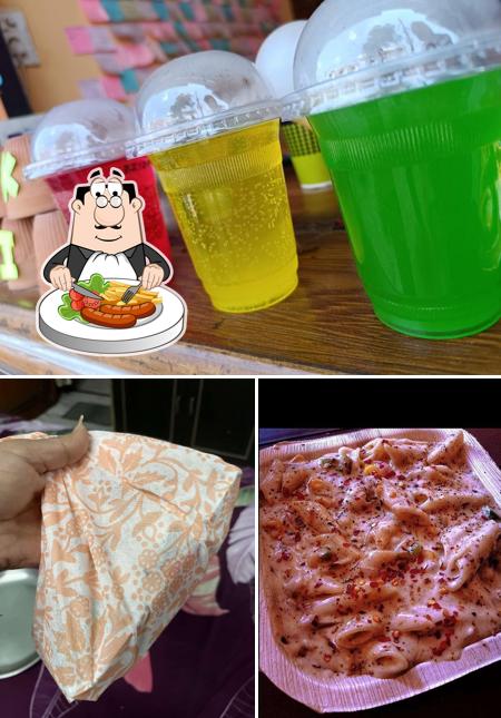 Meals at Pasta nd corn,s