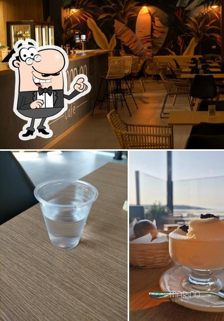 La interni e cibo del ristorante
