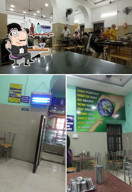The interior of IRCTC Vegetarian Refreshment Room