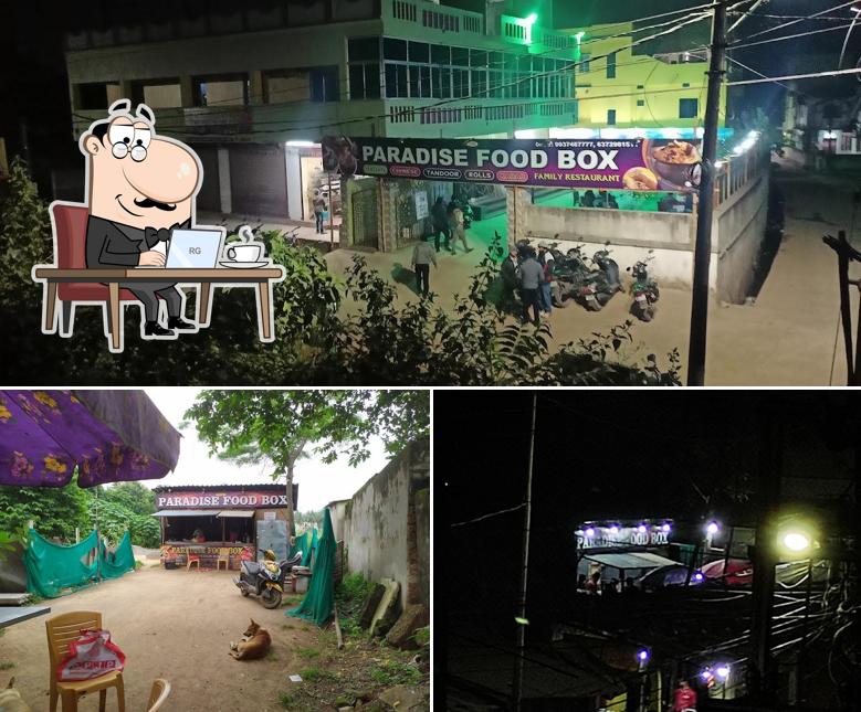 The image of Paradise Food Box’s interior and exterior