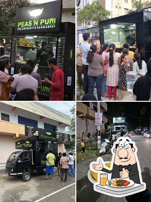Among different things one can find food and exterior at Peas N Puri