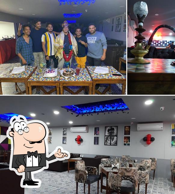 Take a seat at one of the tables at CAFE BYTES