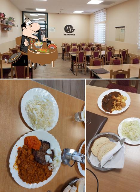 La cibo e interni del ristorante