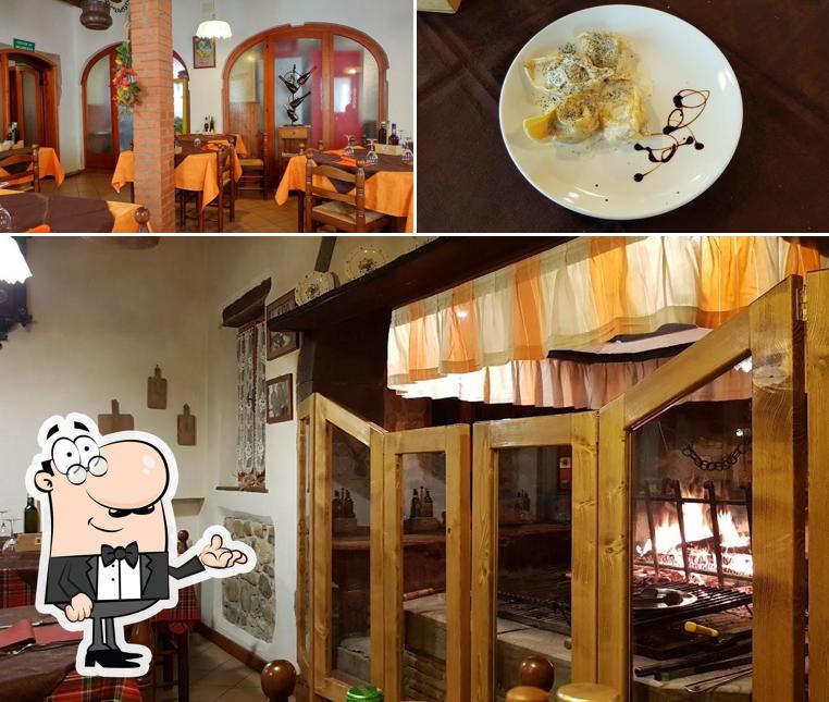 La interni e cibo del ristorante